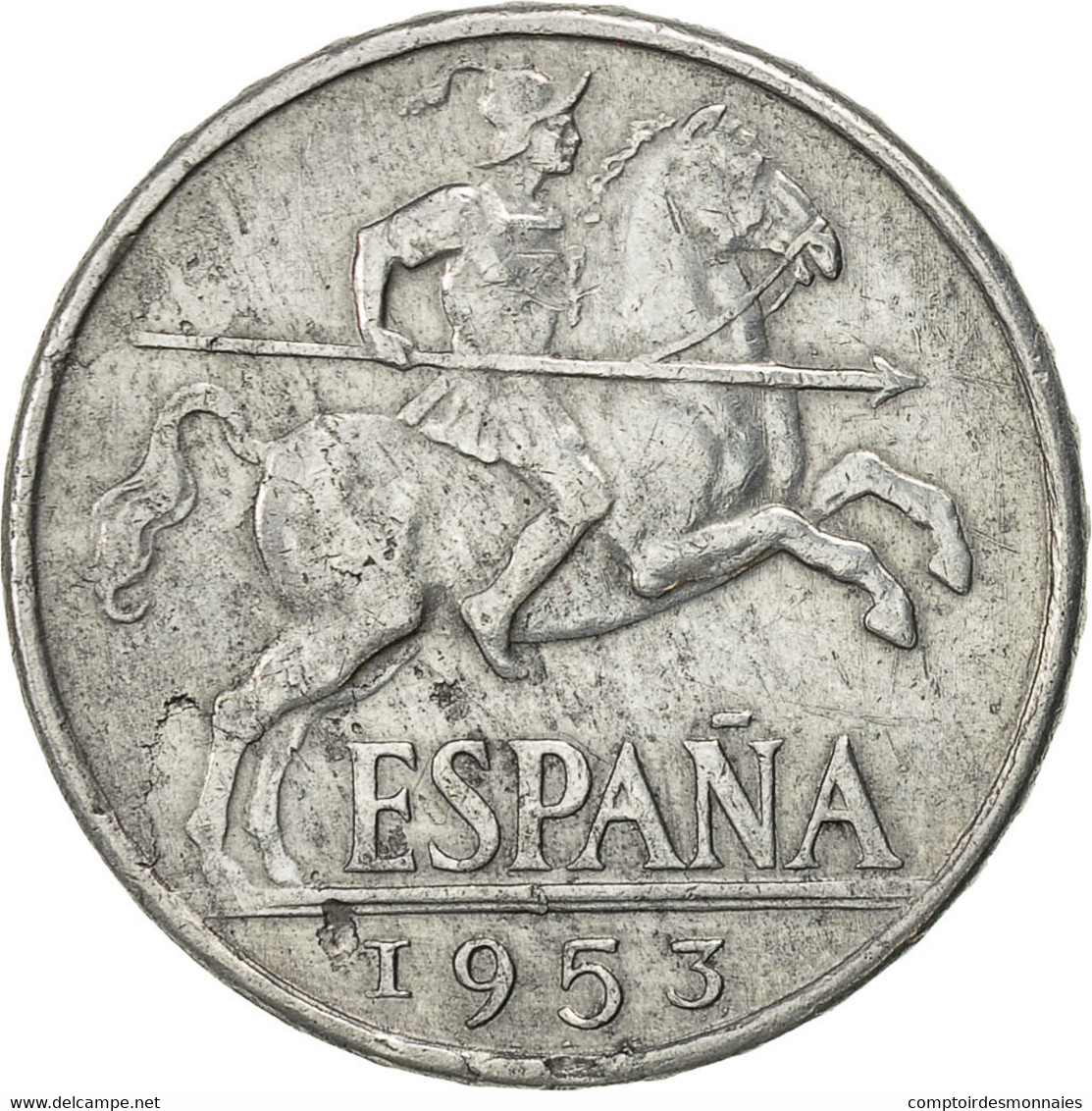 Monnaie, Espagne, 10 Centimos, 1953, TTB, Aluminium, KM:766 - 10 Centimos