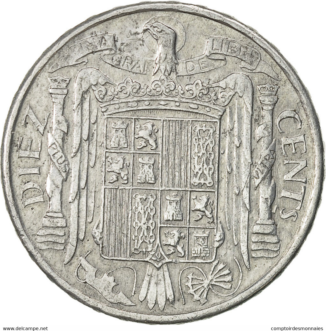 Monnaie, Espagne, 10 Centimos, 1953, TTB, Aluminium, KM:766 - 10 Centimos