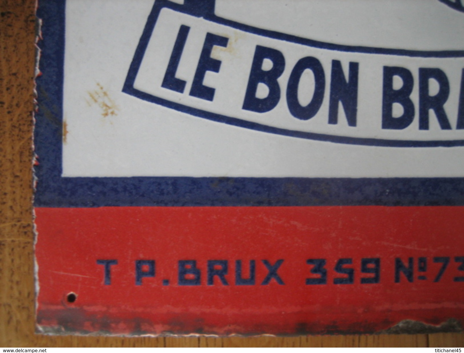 Partie D'une Plaque émaillée De 1934 Brasserie PIEDBOEUF "LE BON BRASSEUR" - Liqueur & Bière