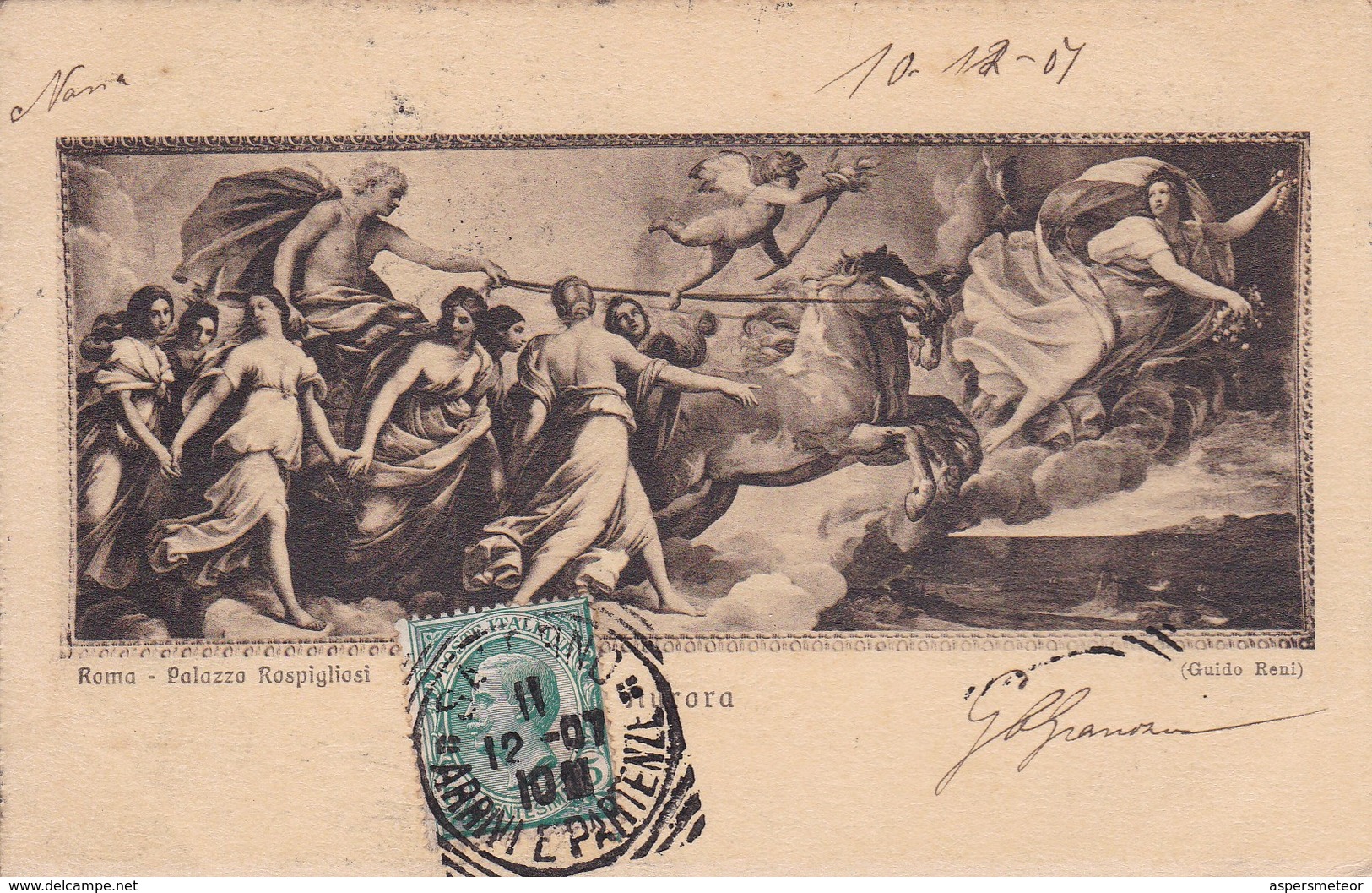 GUIDO RENI. AURORA. ROMA-PALAZZO ROSPIGLIOSI-CIRCULEE TO MONTEVIDEO-TBE-BLEUP - Malerei & Gemälde