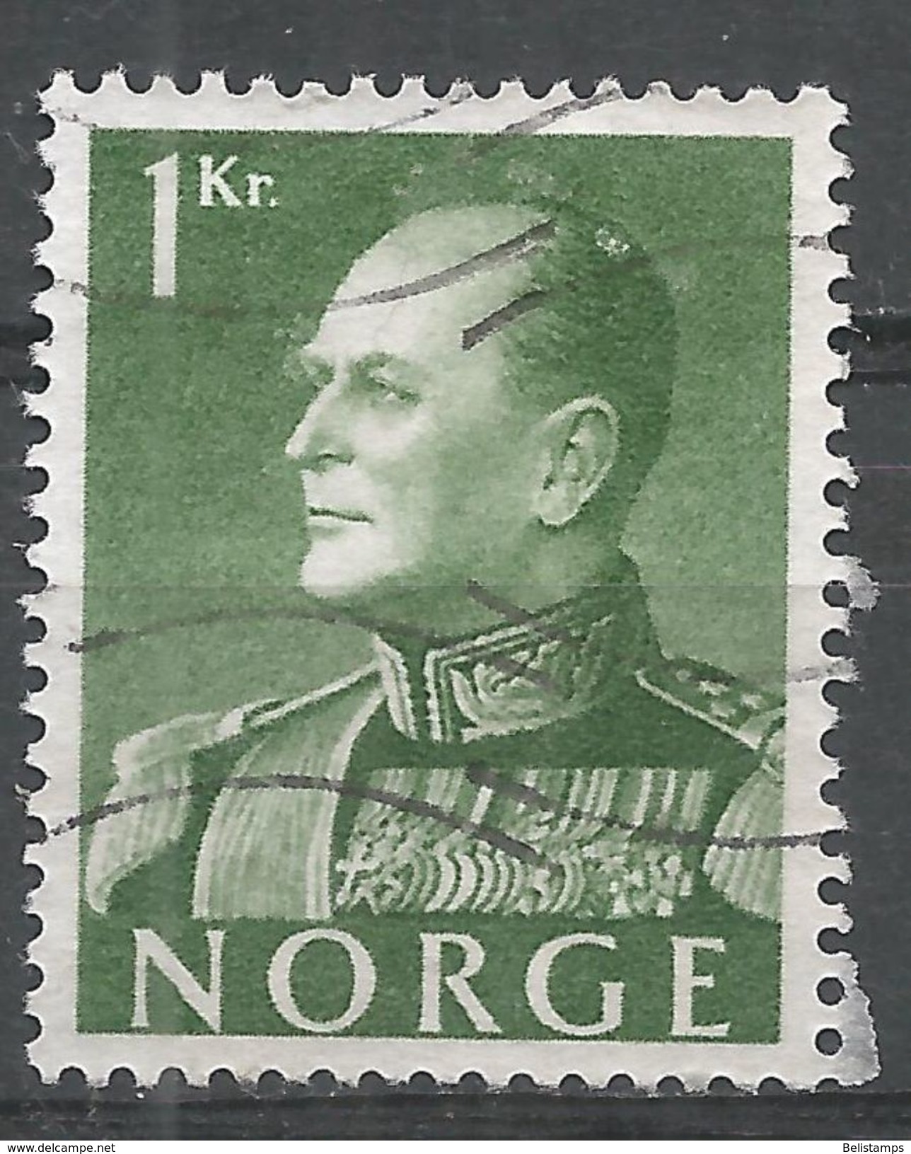 Norway 1959. Scott #370 (U) King Olav V - Gebruikt