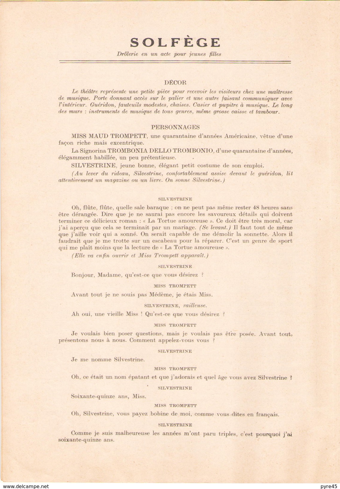 Solfège " Drôlerie En Un Acte Pour Jeunes Filles ( Les Saynètes Et Comédies De Godefroy-Boutard ) - Autres & Non Classés