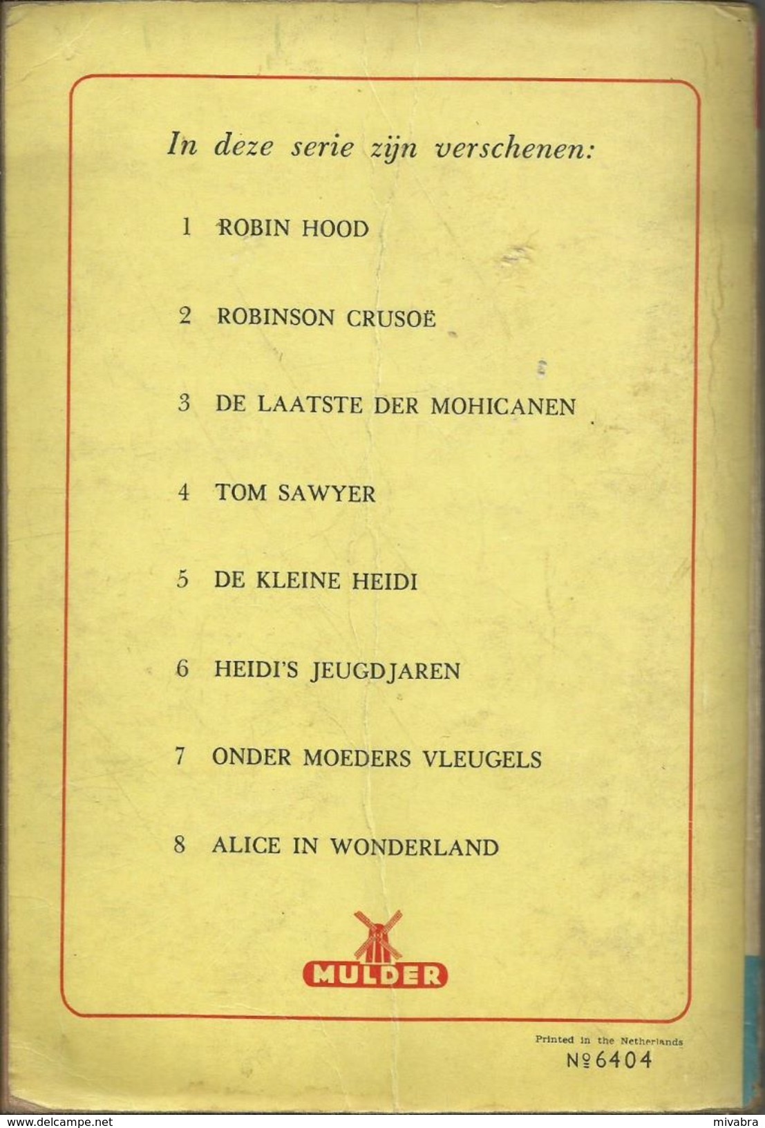 JUNIOR STAR POCKET Nr 4 - 1961 - TOM SAWYER - MARK TWAIN BEWERKT DOOR HENRI VAN HOORN MET 8 KLEURPLATEN - Oud