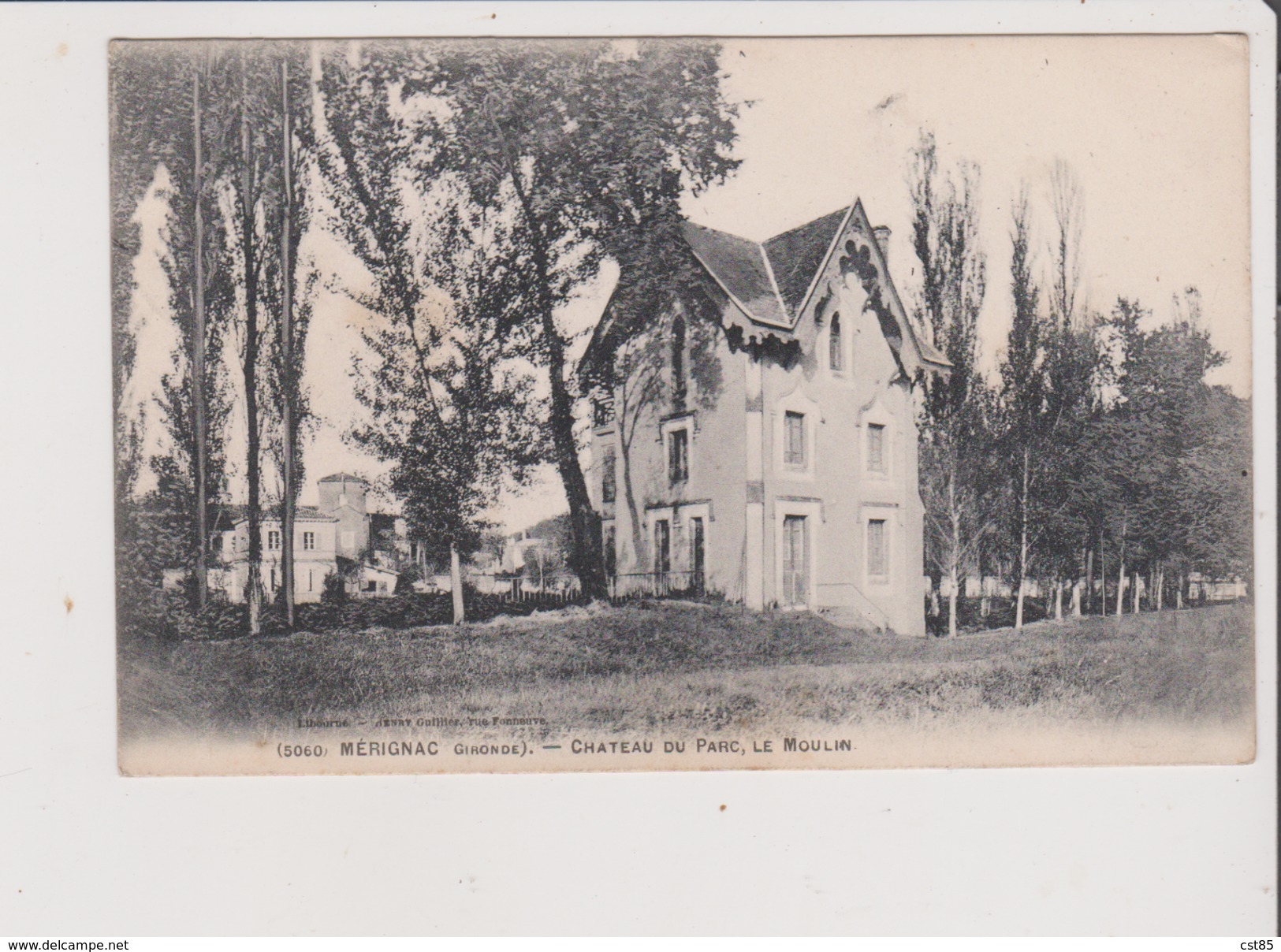 CPA - MERIGNAC - Chateau Du Parc , Le Moulin - Merignac