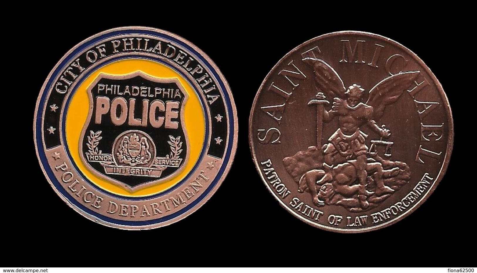 MEDAILLE . POLICE . CITE DE PHILADELPHIA . - Other & Unclassified