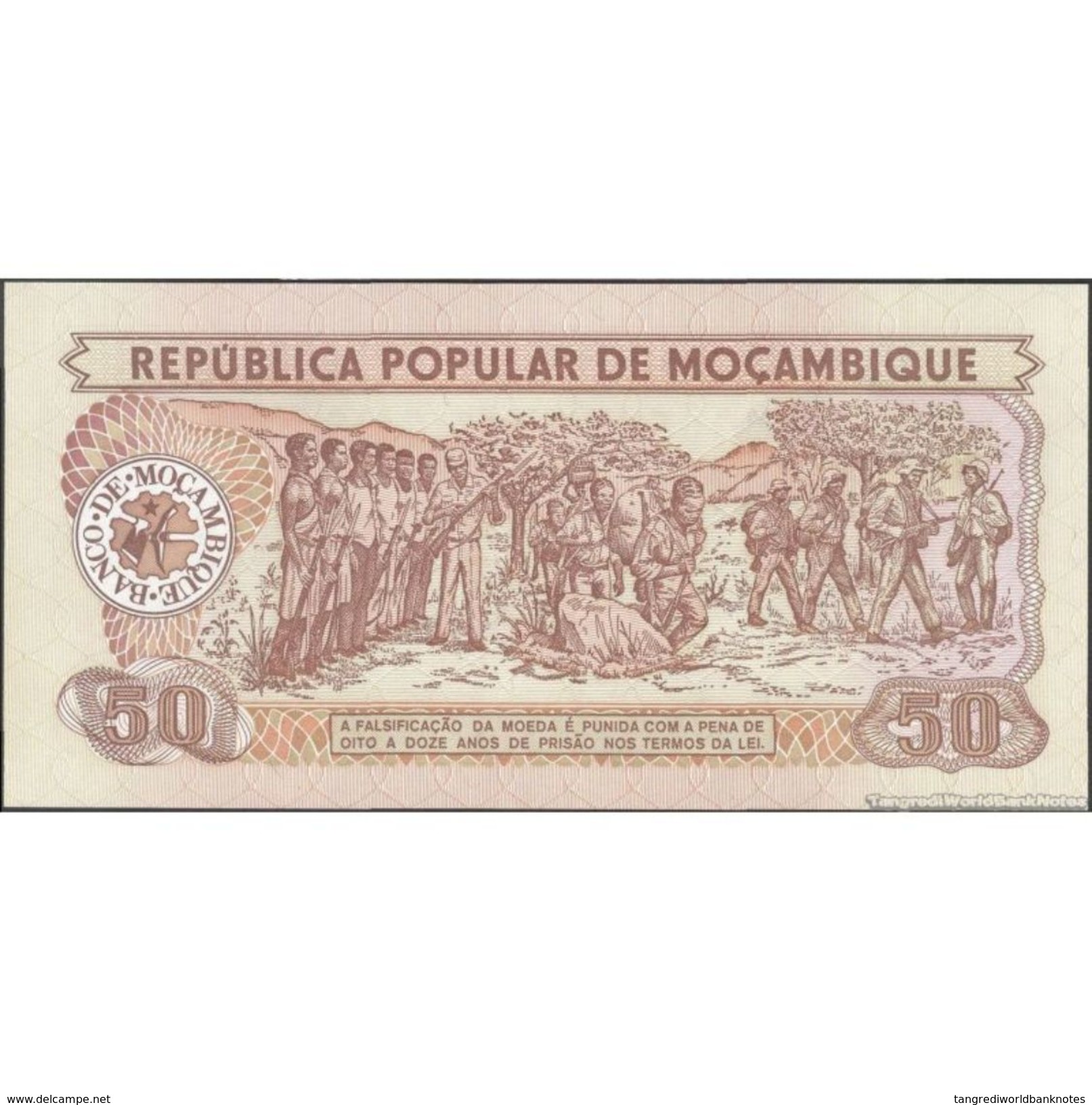 TWN - MOZAMBIQUE 129b - 50 Meticais 16.6.1986 Prefix AK UNC - Mozambico