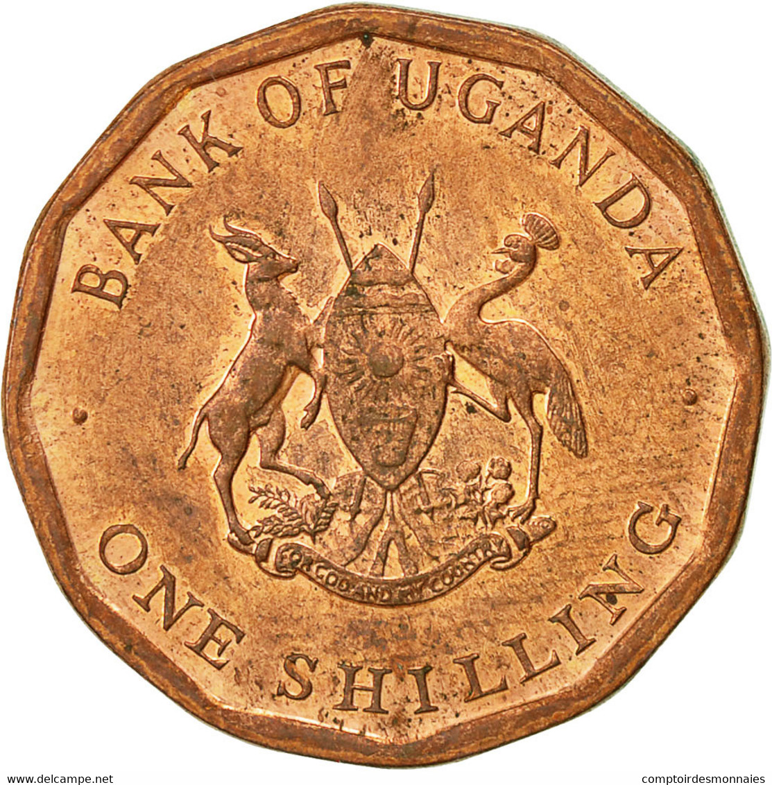 Monnaie, Uganda, Shilling, 1987, TTB+, Copper Plated Steel, KM:27 - Uganda