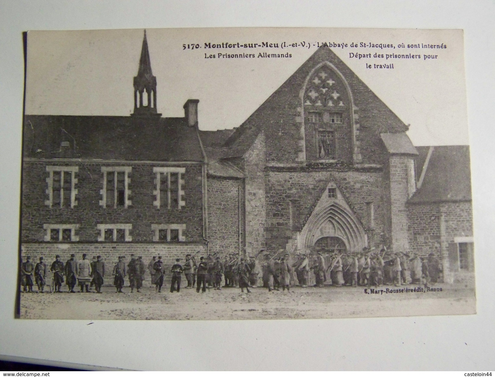 56 WW1 MONTFORT SUR MEU  Abbaye St Jacques Ou Sont Internés Les Prisonniers Allemands - Other & Unclassified