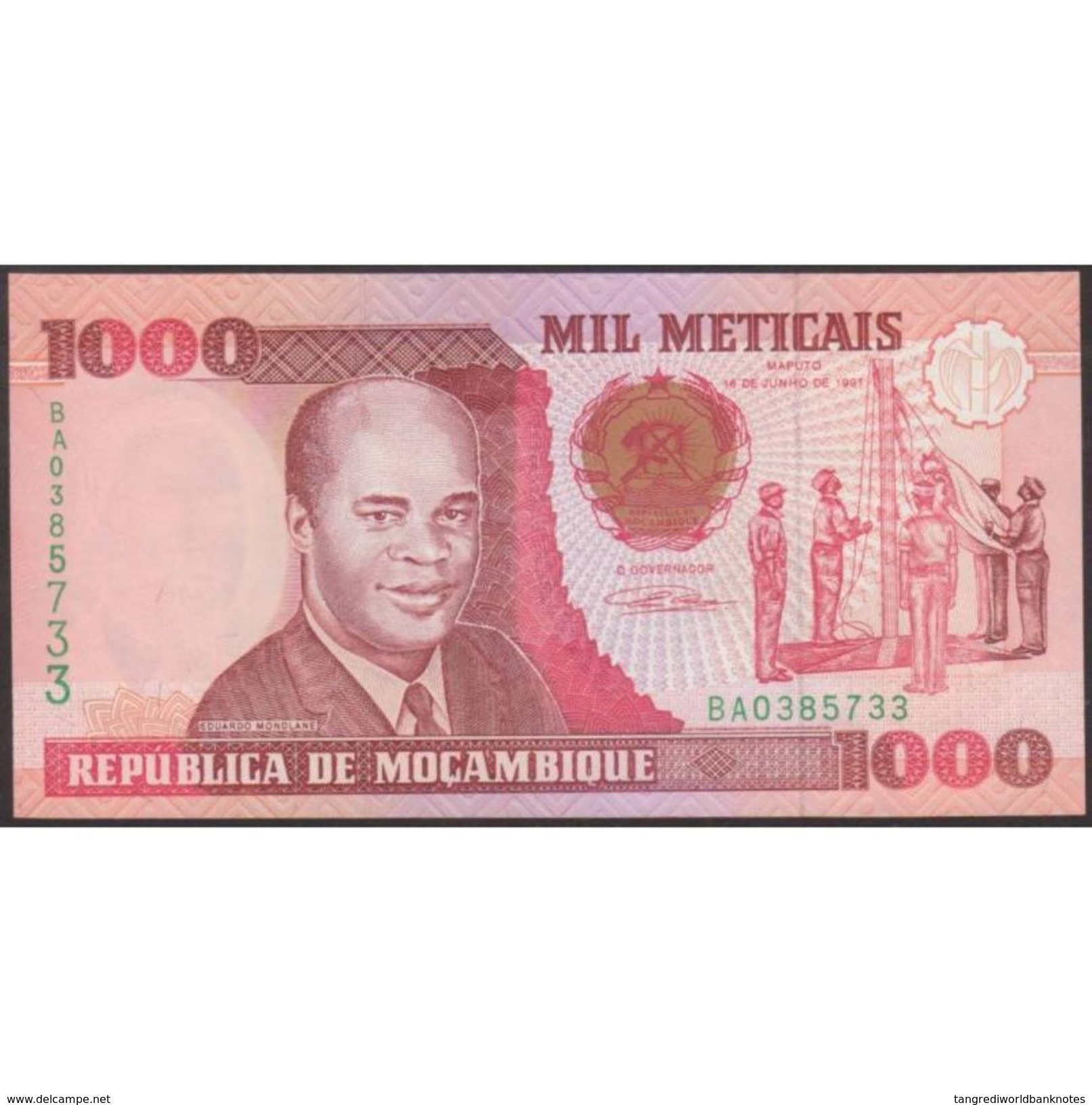 TWN - MOZAMBIQUE 135 - 1000 1.000 Meticais 16.6.1991 Prefix BA UNC - Mozambico