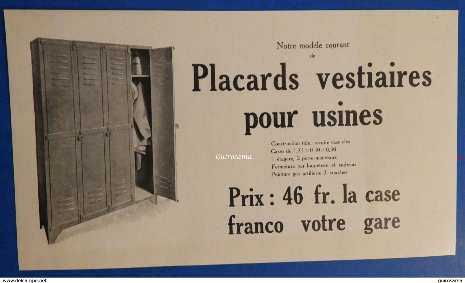 Etablissements J. Houdry Et Fils - Usines à Juvisy : Placards Vestiaires Pour Usines - 1922 - Autres & Non Classés