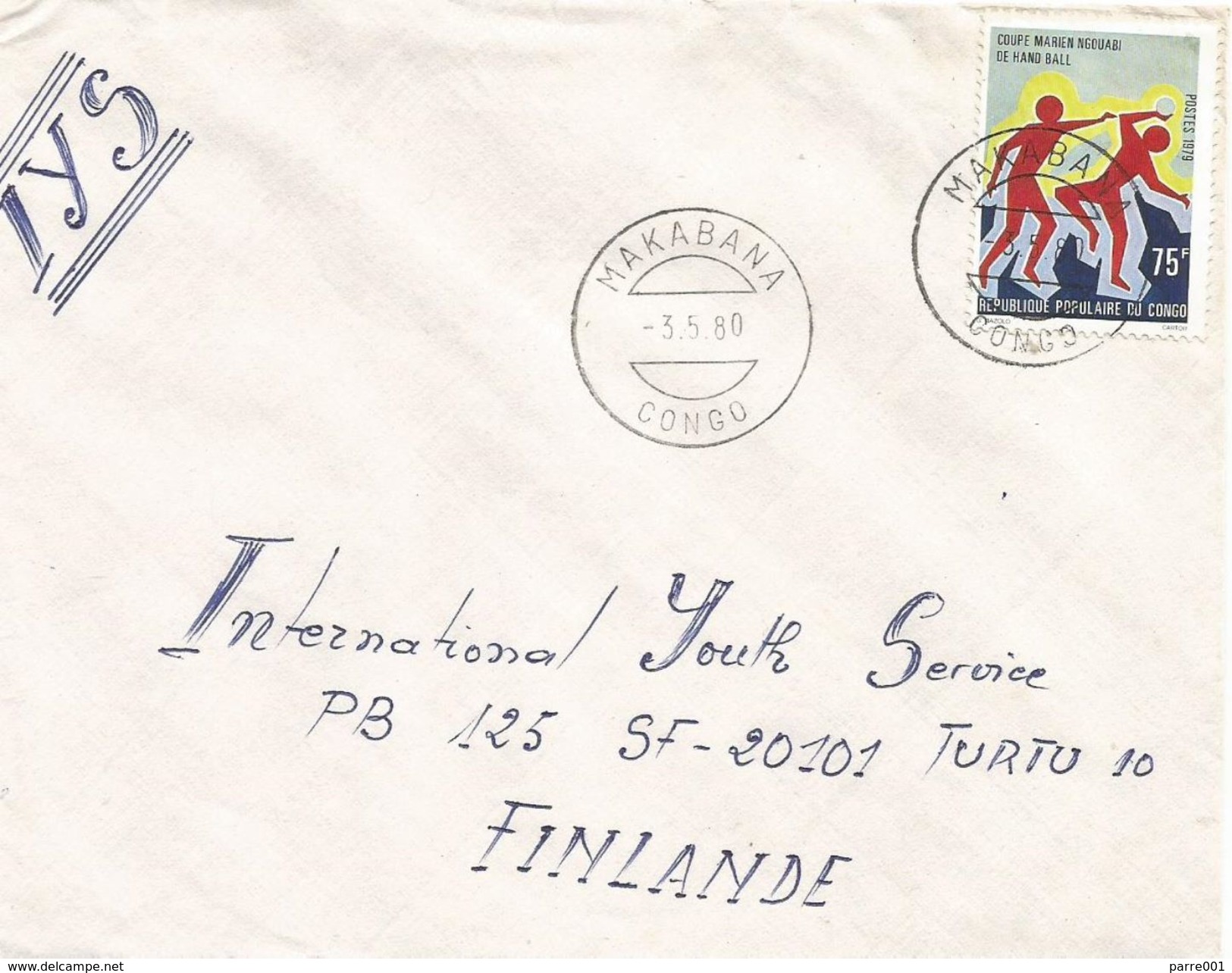 Congo 1980 Makabana Handball Cup Cover - Handball