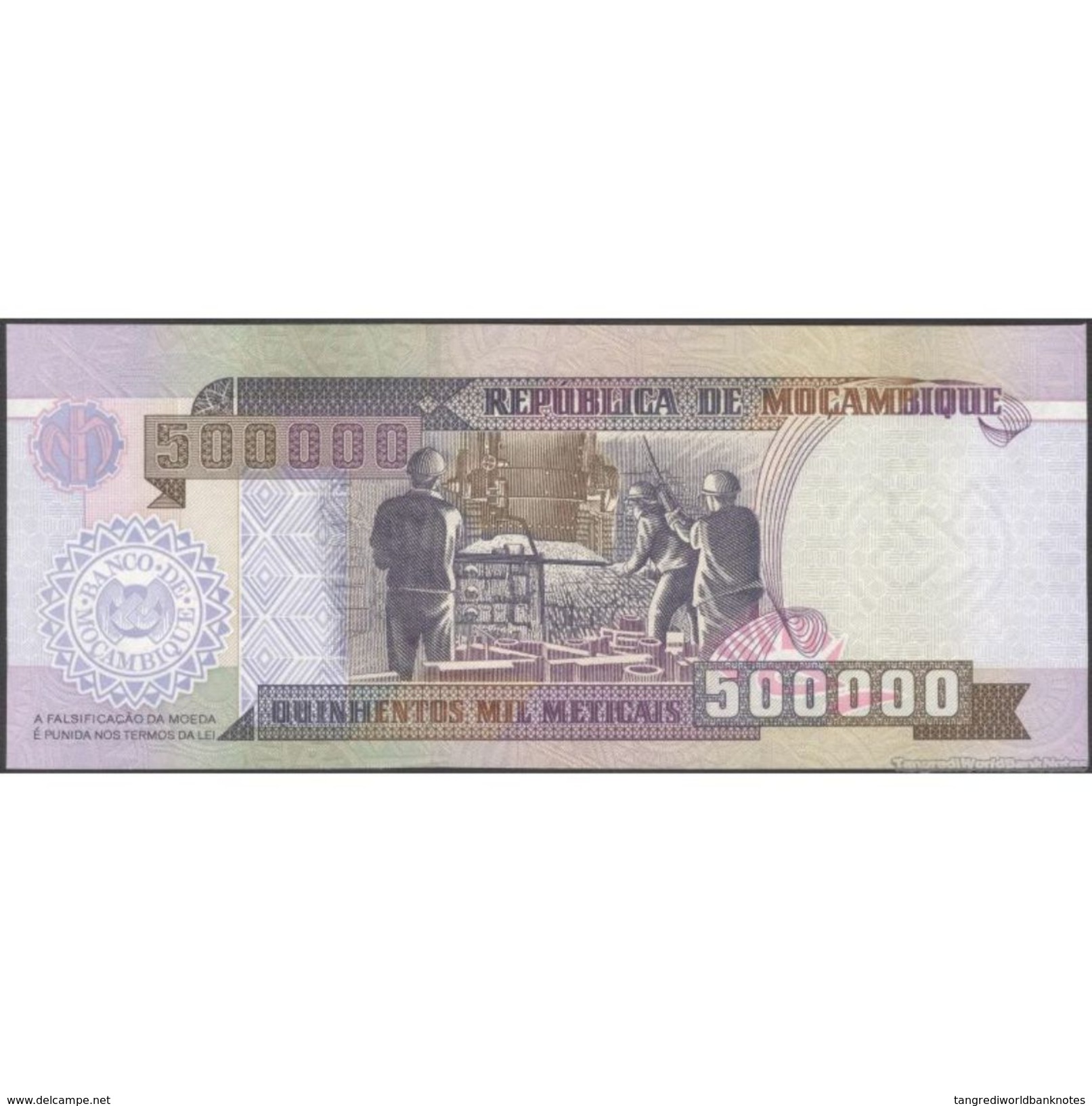 TWN - MOZAMBIQUE 142 - 500000 500.000 Meticais 16.6.2003 Prefix HA﻿ UNC - Mozambico