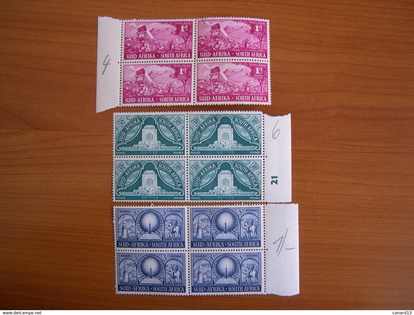 Afrique Du Sud N° 179/181 Blocs De 4 Bord De Feuille Neuf** - Unused Stamps
