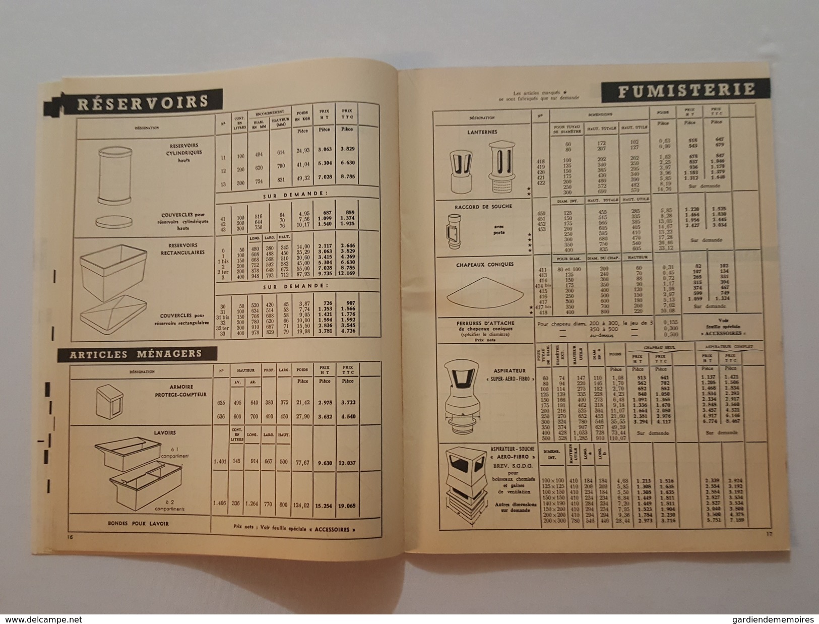 1959 Fibrociment De Poissy - Tarif N°59 - Advertising