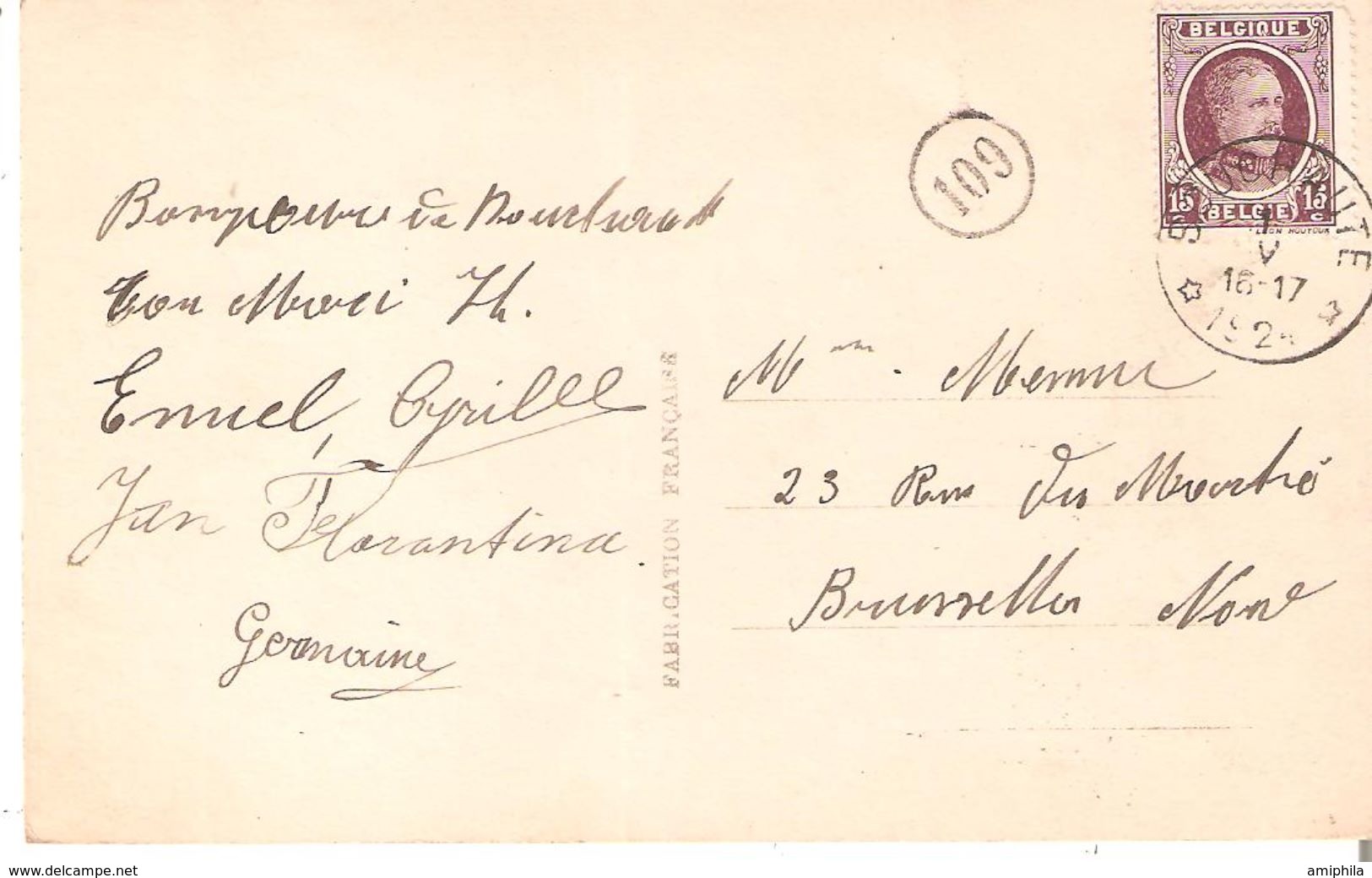 CP. TP. 195 Dépôt-Relais  De BOUCHOUTE Du 1/5/1924 - Sternenstempel