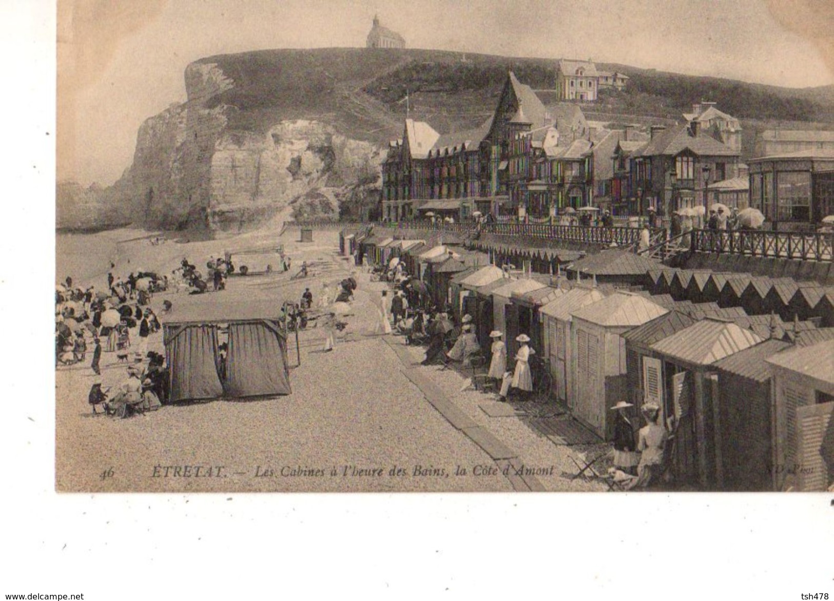 76-----ETRETAT---les Cabines à L'heures Des Bains, La Côte D'amont--voir 2 Scans - Etretat