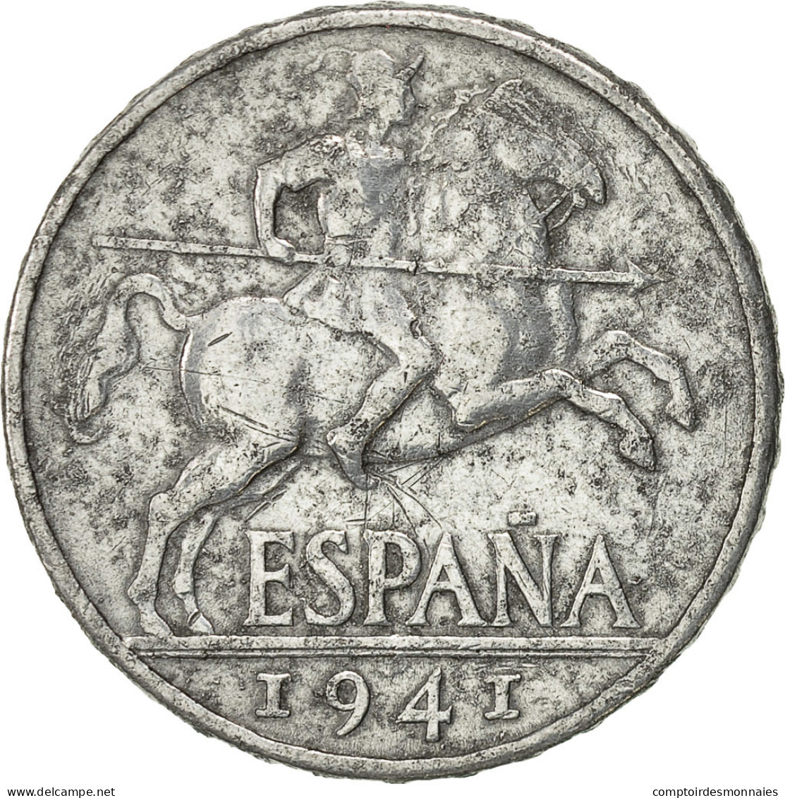 Monnaie, Espagne, 10 Centimos, 1941, TB+, Aluminium, KM:766 - 10 Centimos