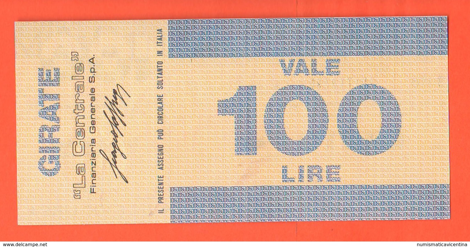 Miniassegno Banco Ambrosiano  100 Lire 1977 - [10] Cheques Y Mini-cheques