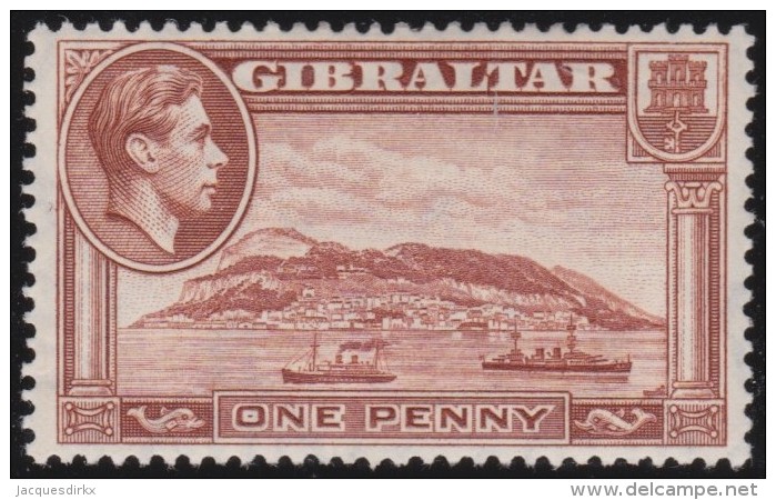 Gibraltar      .      SG     .     122a  Perf.  13 1/2      .     *       .     Ongebruikt    .    /    .    Mint-hinged - Gibraltar