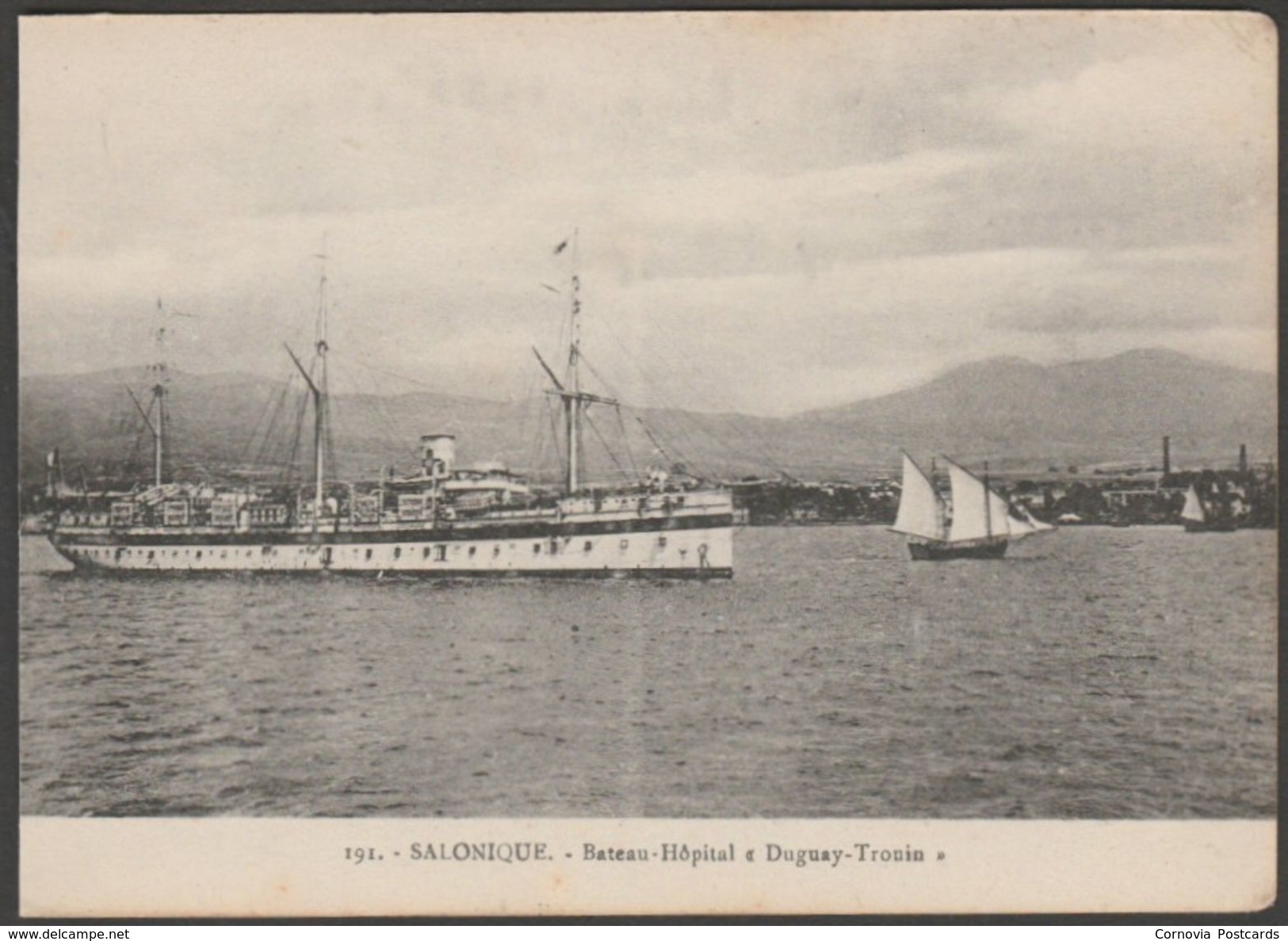 Bateau Hôpital 'Duguay-Tronin', Salonique, Grèce, C.1910s - Postcard CPA - Grèce