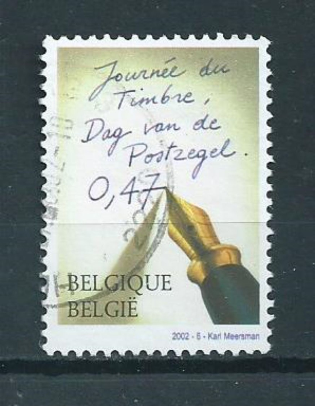 2002 Belgium Complete Set Stamp Day Used/gebruikt/oblitere - Gebruikt