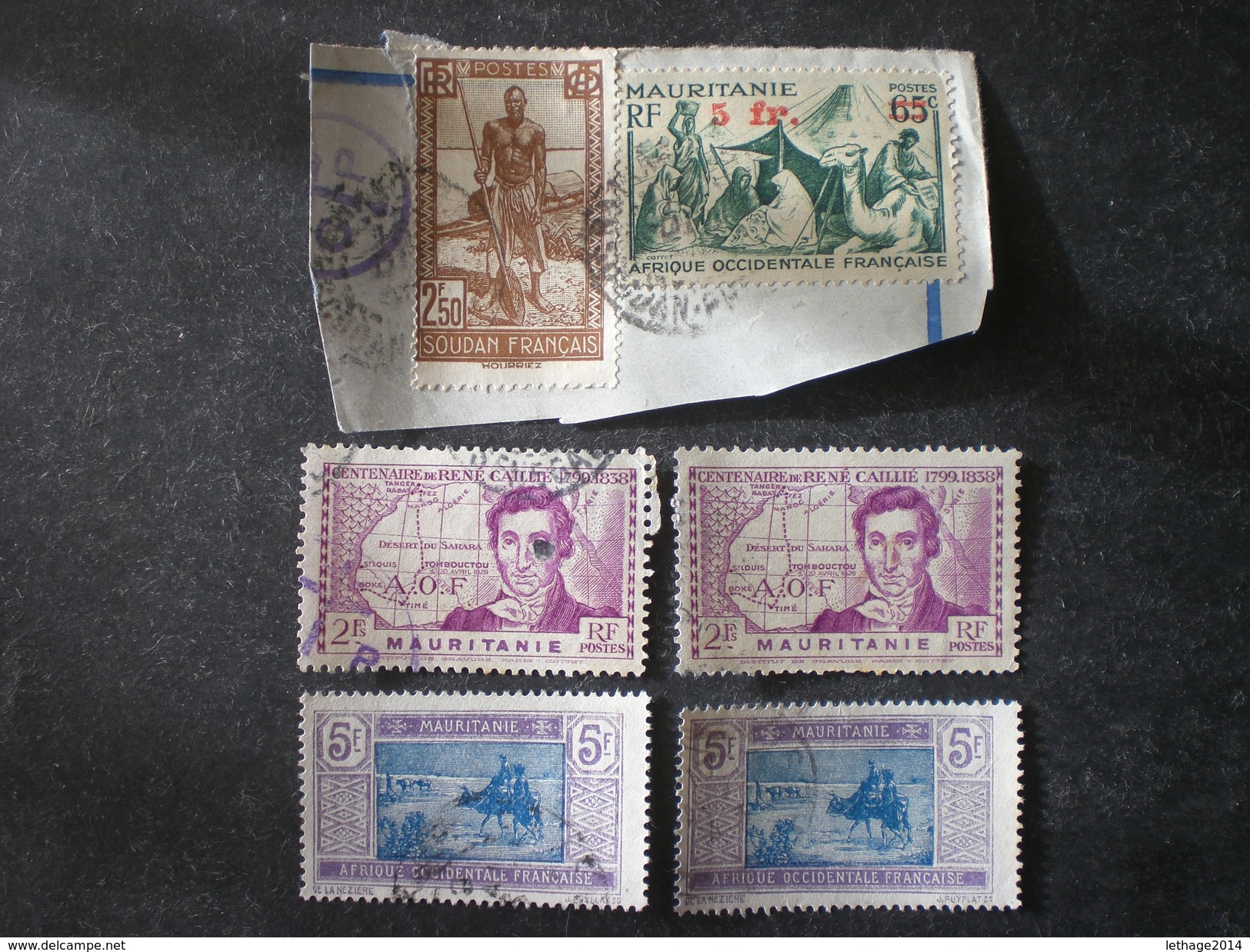 AOF MAURITANIA MAURITANIE موريتانيا Mauritanië 1944 Issues Of 1938 And 1939 Surcharged  + 1906 CAMEL - Used Stamps