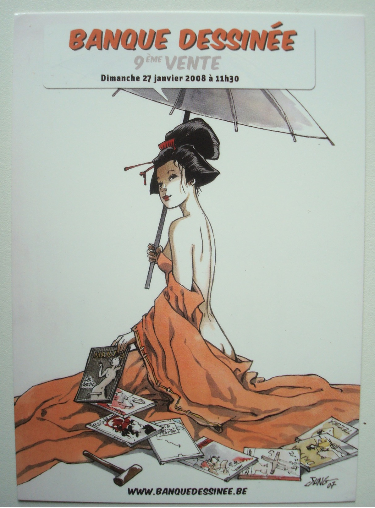 Jung. - Carte Postale Pour Banque Dessinée 9e Vente. - 2008. - Bandes Dessinées