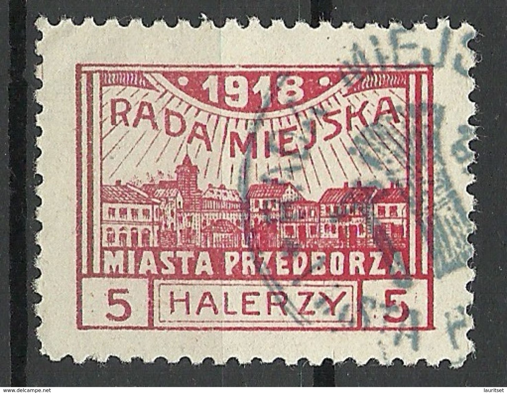 Poland Polen 1918 Przedborz Michel 11 A O - Usados