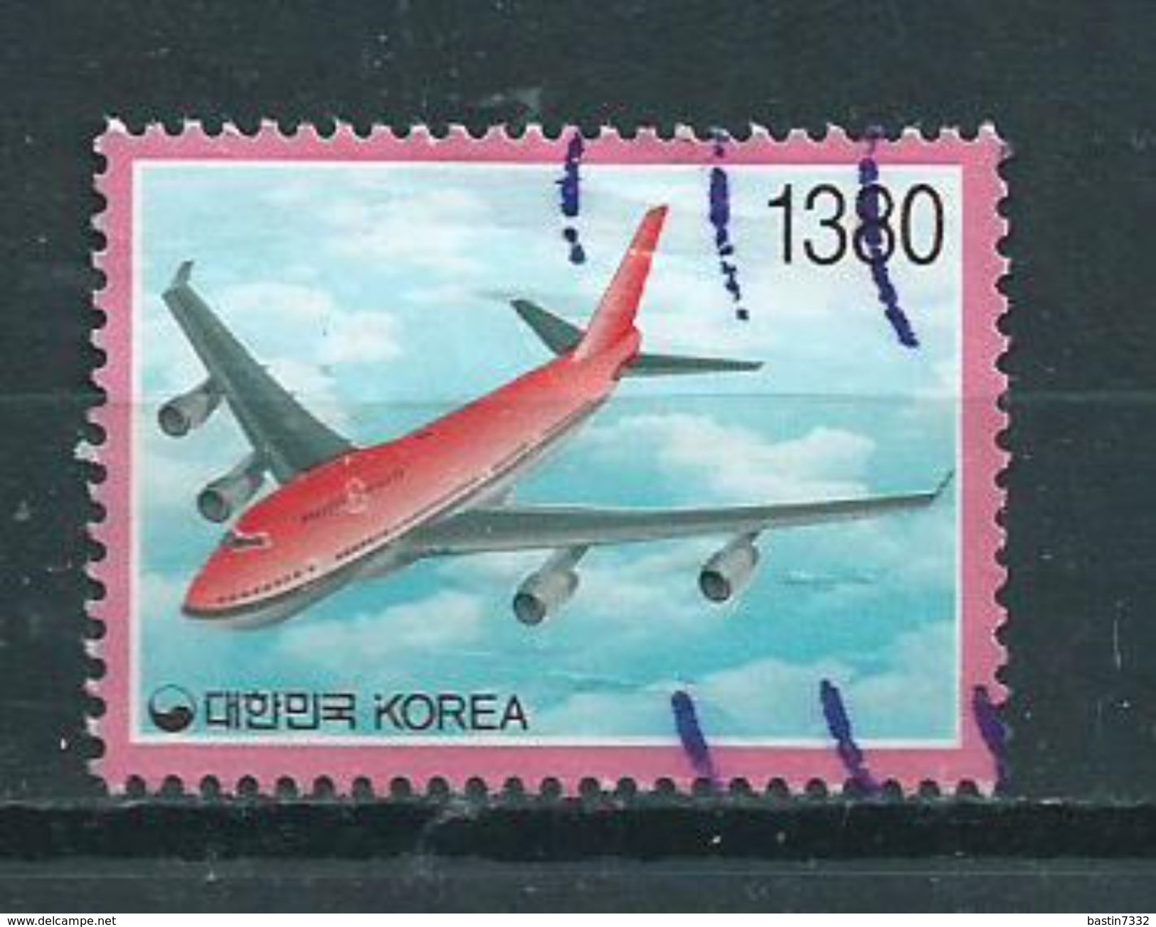 Korea Airplane,aviation,vliegtuig Used/gebruikt/oblitere - Korea (Zuid)