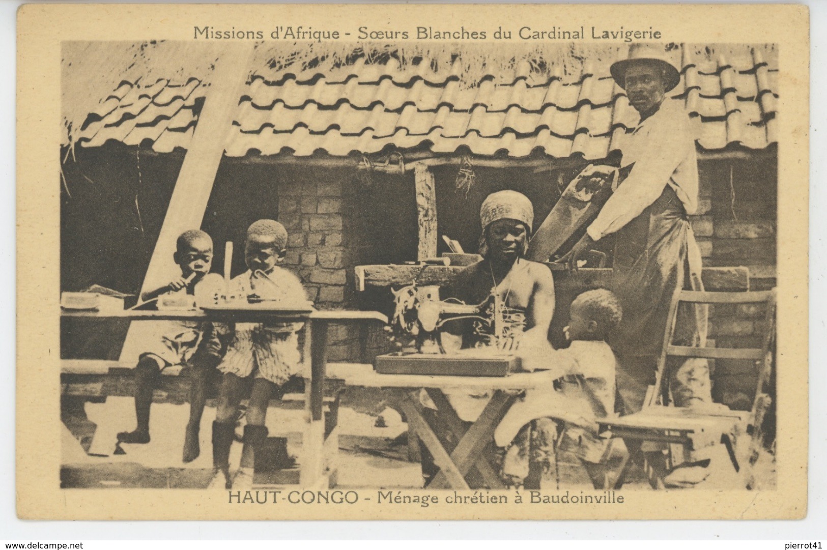 AFRIQUE - CONGO - Missions D'Afrique -Soeurs Blanches Du Cardinal Laverie - HAUT CONGO - Ménage Chrétien à BAUDOINVILLE - Congo Français