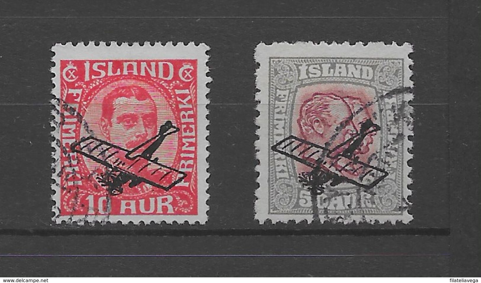 Serie De Islandia Nº Yvert A-1/2 O - Luchtpost