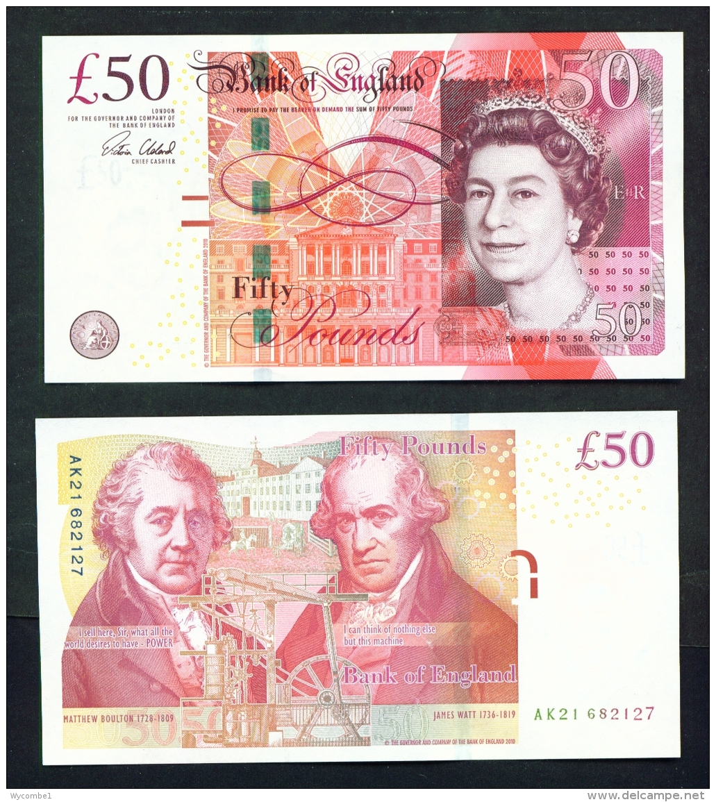 UNITED KINGDOM  -  2010  &pound;50  UNC - 50 Pounds