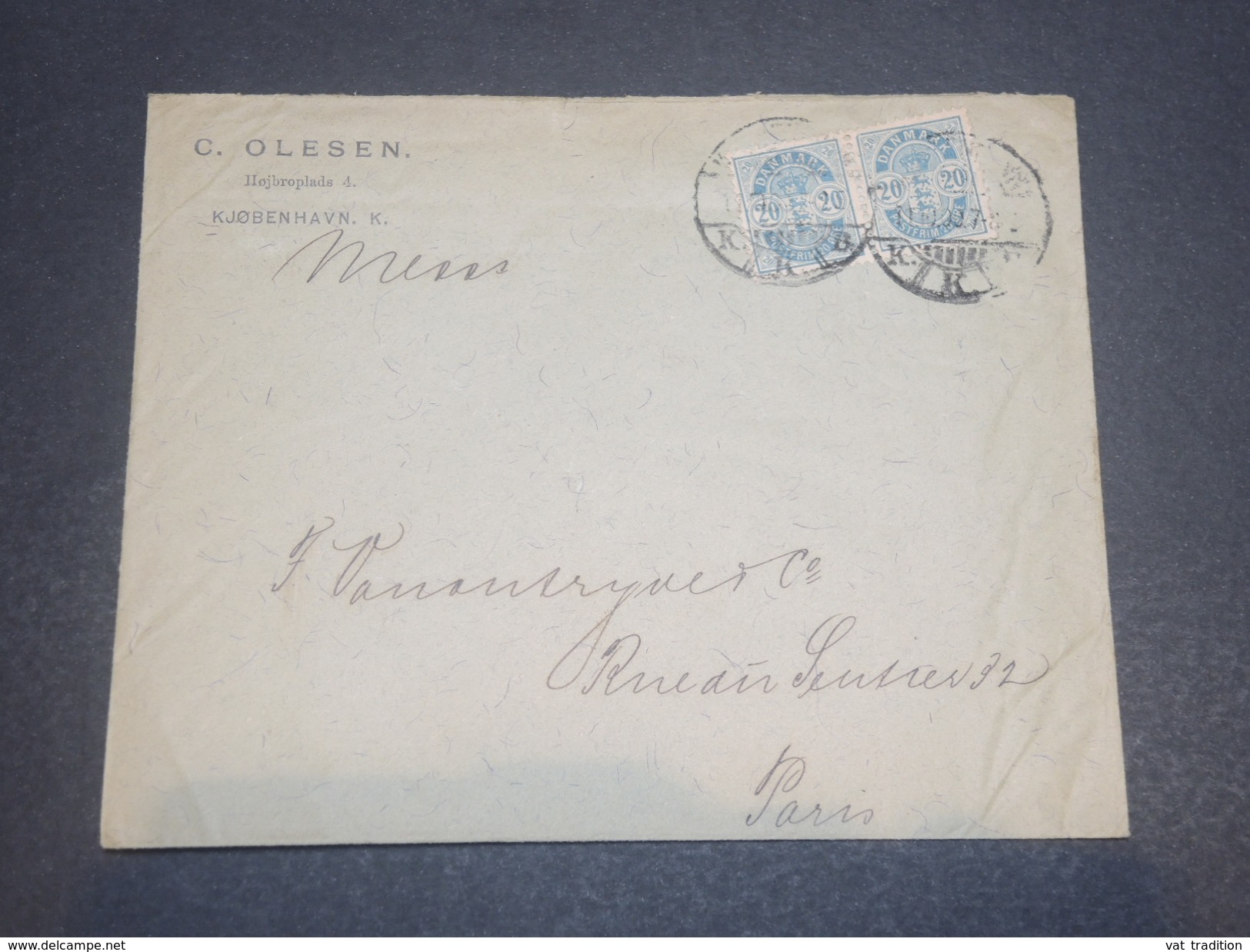 DANEMARK  - Enveloppe Commerciale Pour Paris, Affranchissement Plaisant - L 11695 - Storia Postale