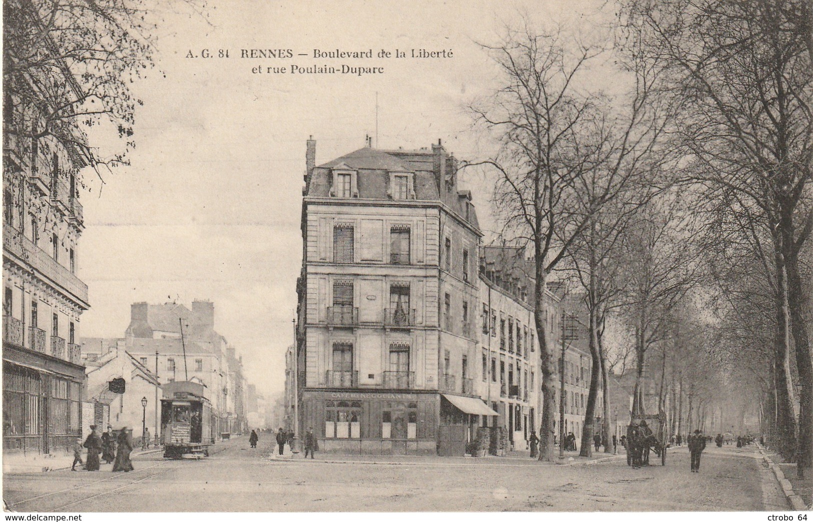 CPA RENNES 35 - Le Boulevard De La Liberté Et Rue Ppulain Duparc - Rennes