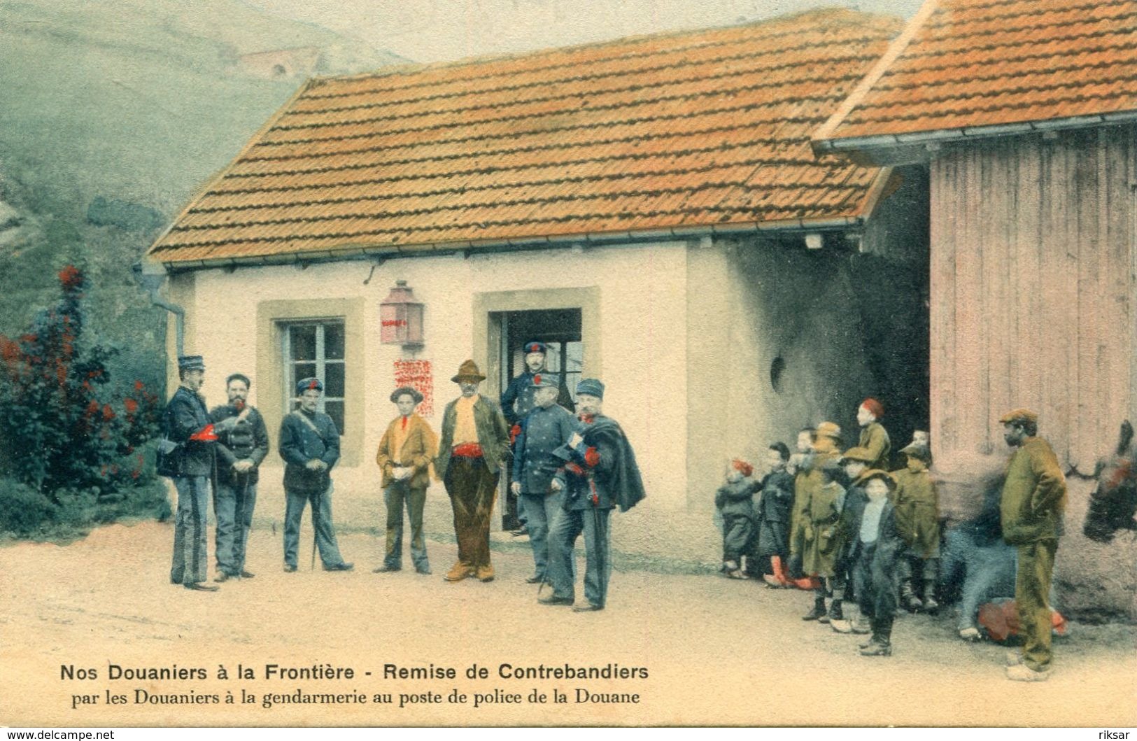 DOUANE(GENDARME) CARTE EN COULEUR - Douane