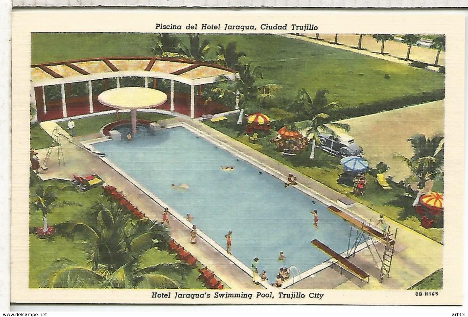 REPUBLICA DOMINICANA ENTERO POSTAL STATIONERY HOTEL JARAGUA PISCINA SWIMMING POOL - Hotel- & Gaststättengewerbe