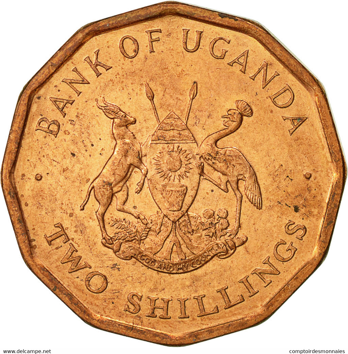 Monnaie, Uganda, 2 Shillings, 1987, TTB+, Copper Plated Steel, KM:28 - Ouganda