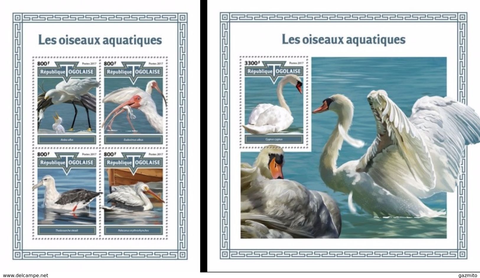 Togo 2017, Animals, Water Birds, 4val In BF +BF - Albatros