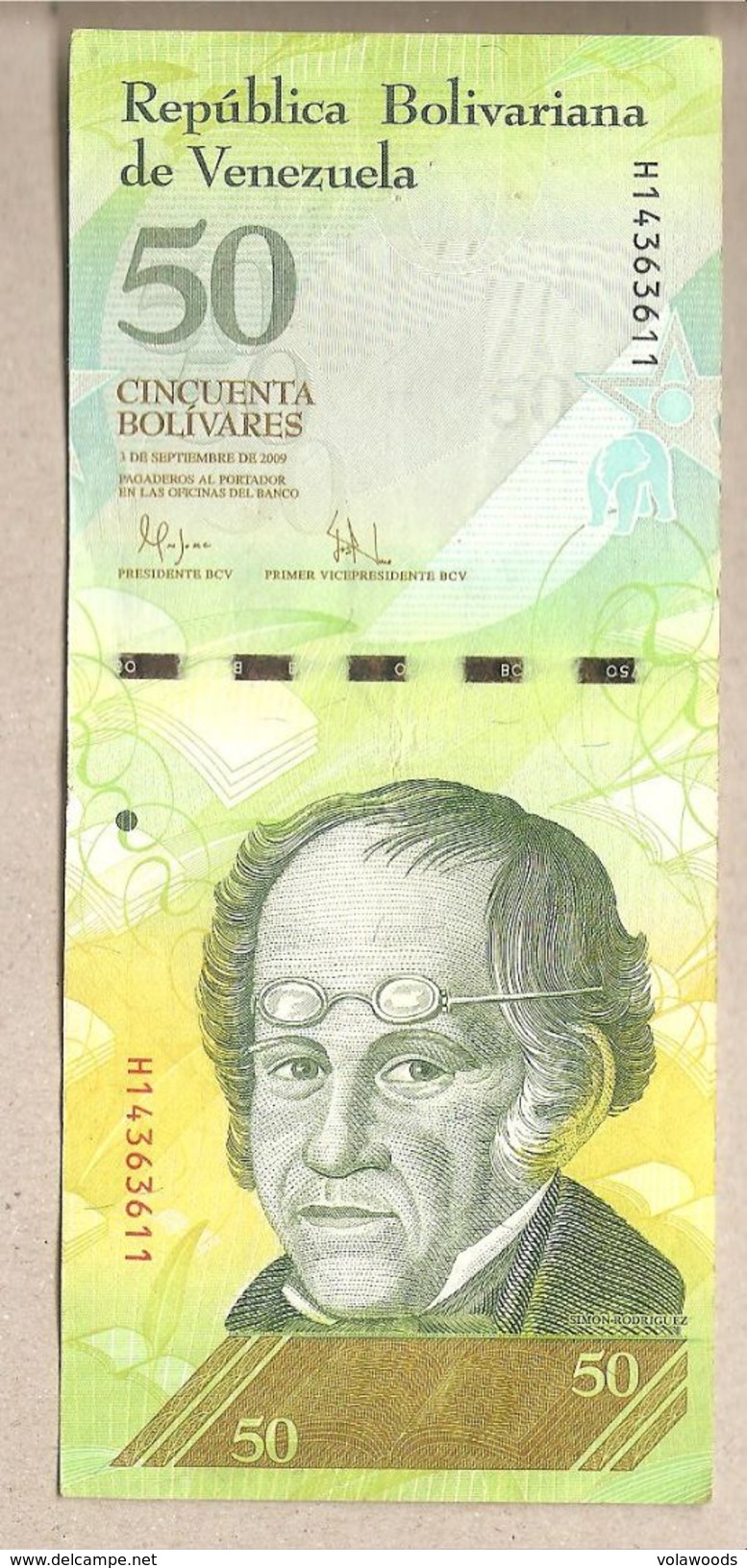 Venezuela - Banconota Non Circolata FdS Da 50 Bolivares - 2009 - Venezuela