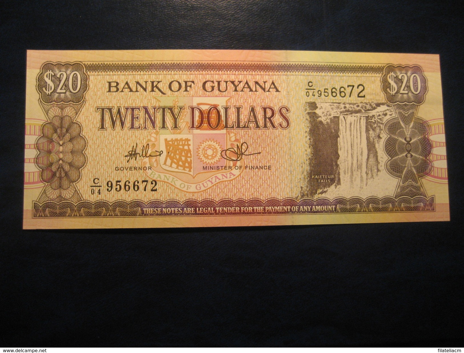 20 Dollars GUYANA Unused UNC Banknote Billet Billete Kaieteur Falls - Guyana