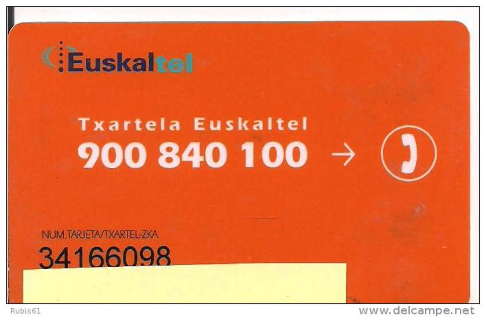 RARE TARJETA EUSKALTEL PERSONALIZADA 2 ESCANER - Sin Clasificación