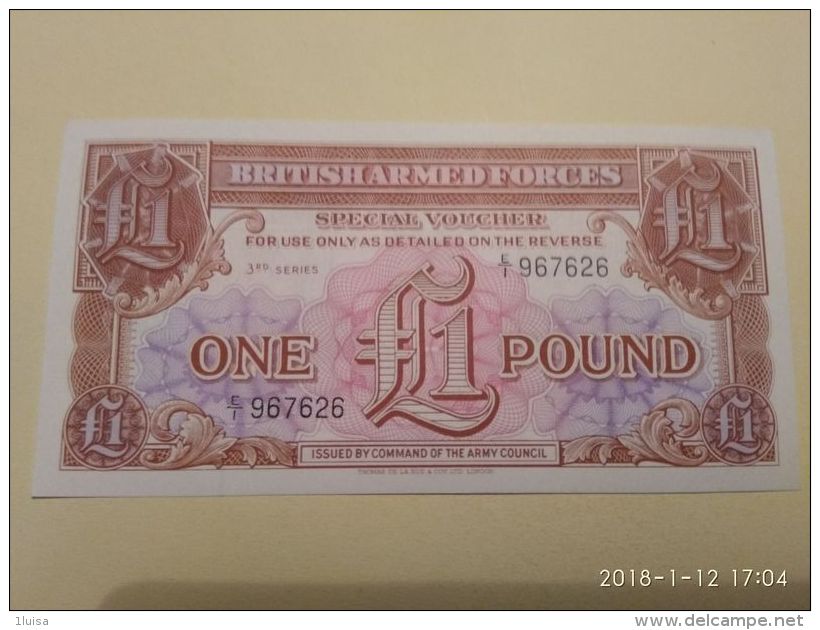 1 Pound - British Military Authority