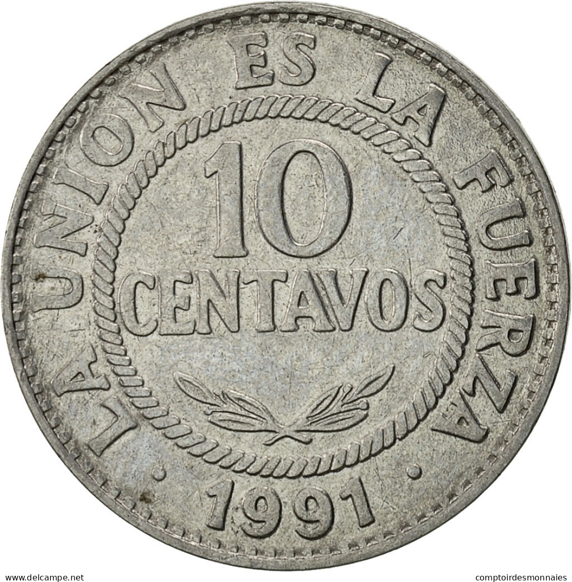 Monnaie, Bolivie, 10 Centavos, 1991, TB+, Stainless Steel, KM:202 - Bolivia