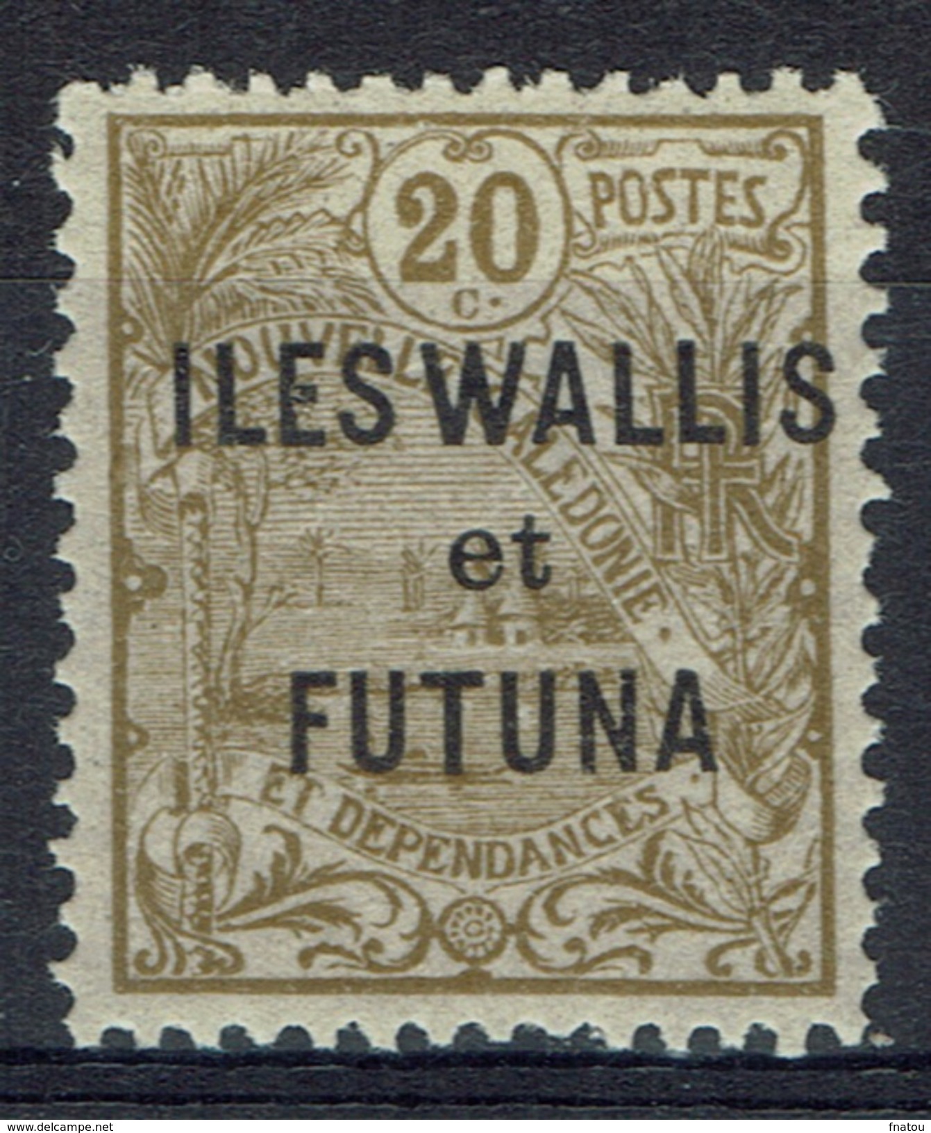 Wallis And Futuna, Overprint "ILES WALLIS ET FUTUNA", 20c. 1920, MH VF - Unused Stamps