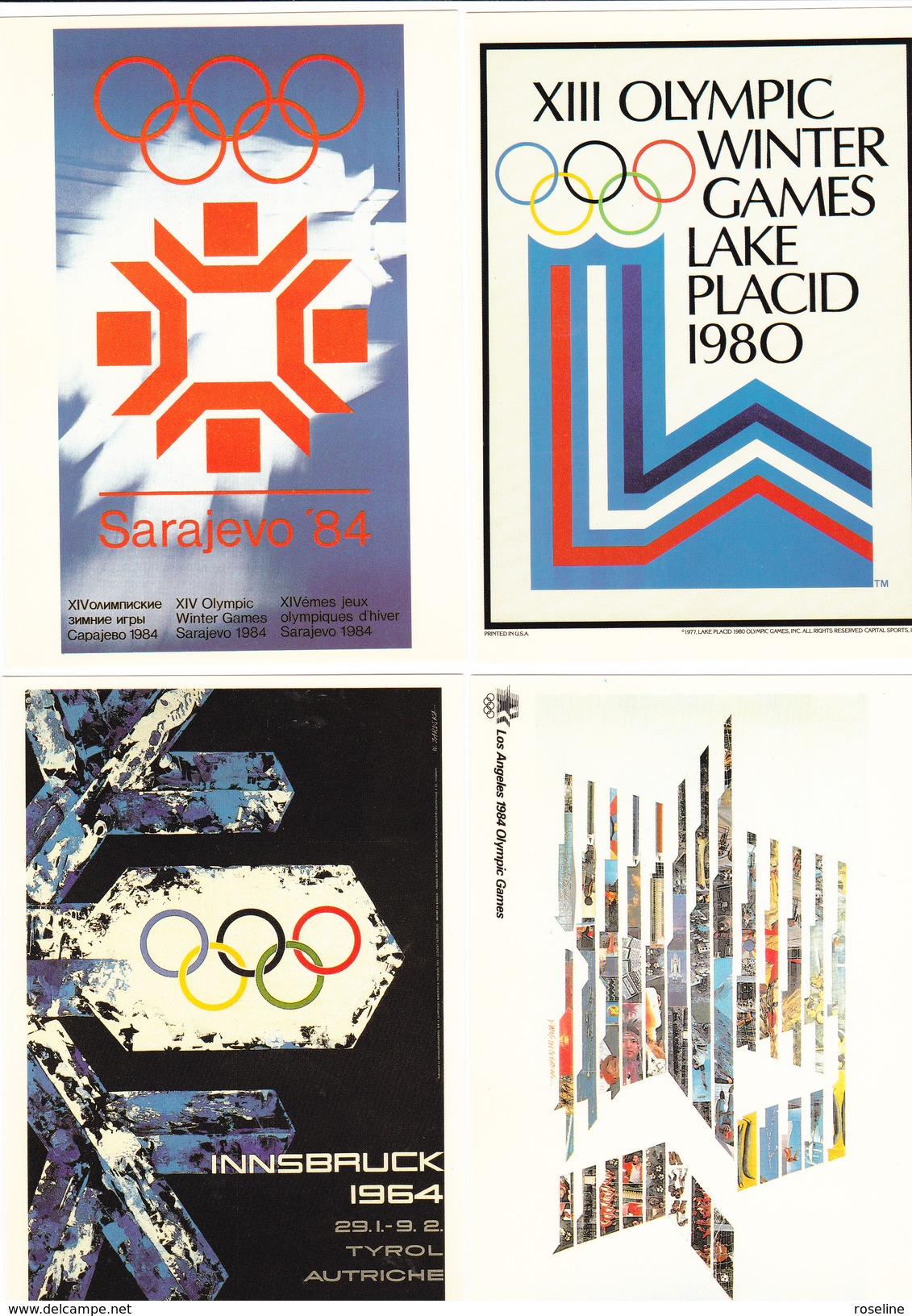 Affiches Officielles Des Jeux Olympiques Ed CIO - Pochette De 12 Cartes JO De 1964 à 1988 - CPM 10,5x15 TBE 1985 Neuves - Autres & Non Classés