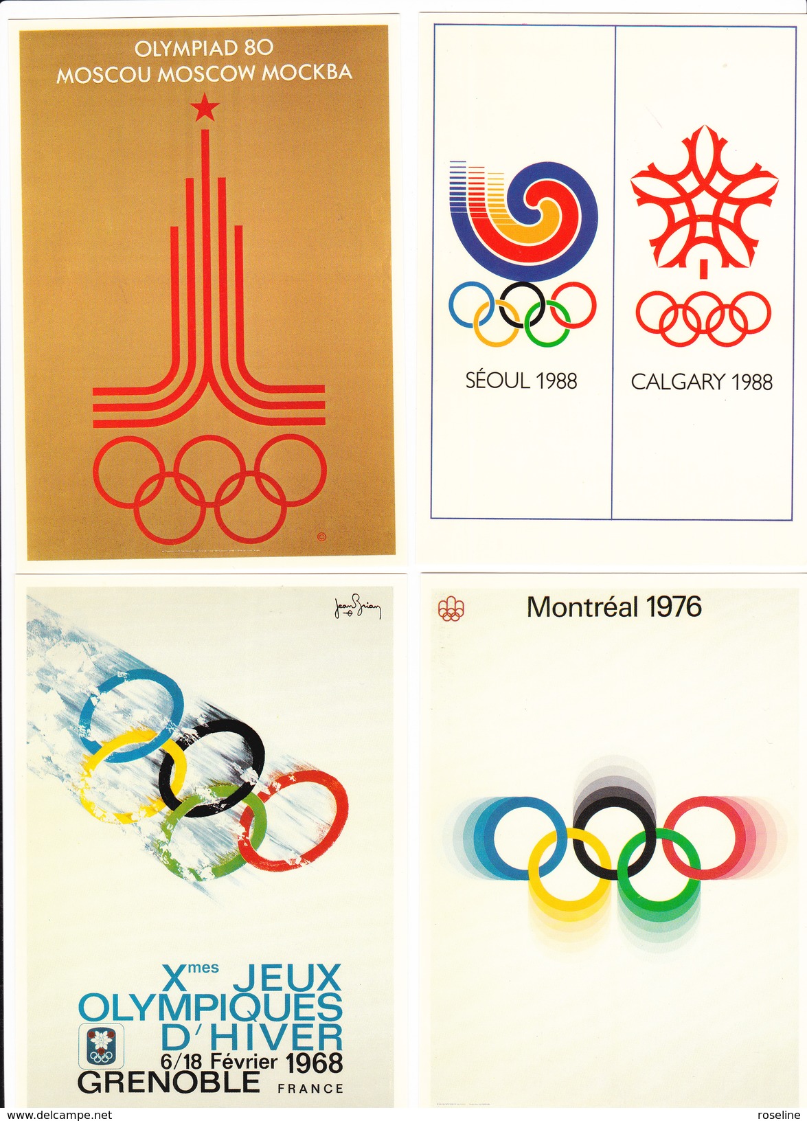 Affiches Officielles Des Jeux Olympiques Ed CIO - Pochette De 12 Cartes JO De 1964 à 1988 - CPM 10,5x15 TBE 1985 Neuves - Autres & Non Classés