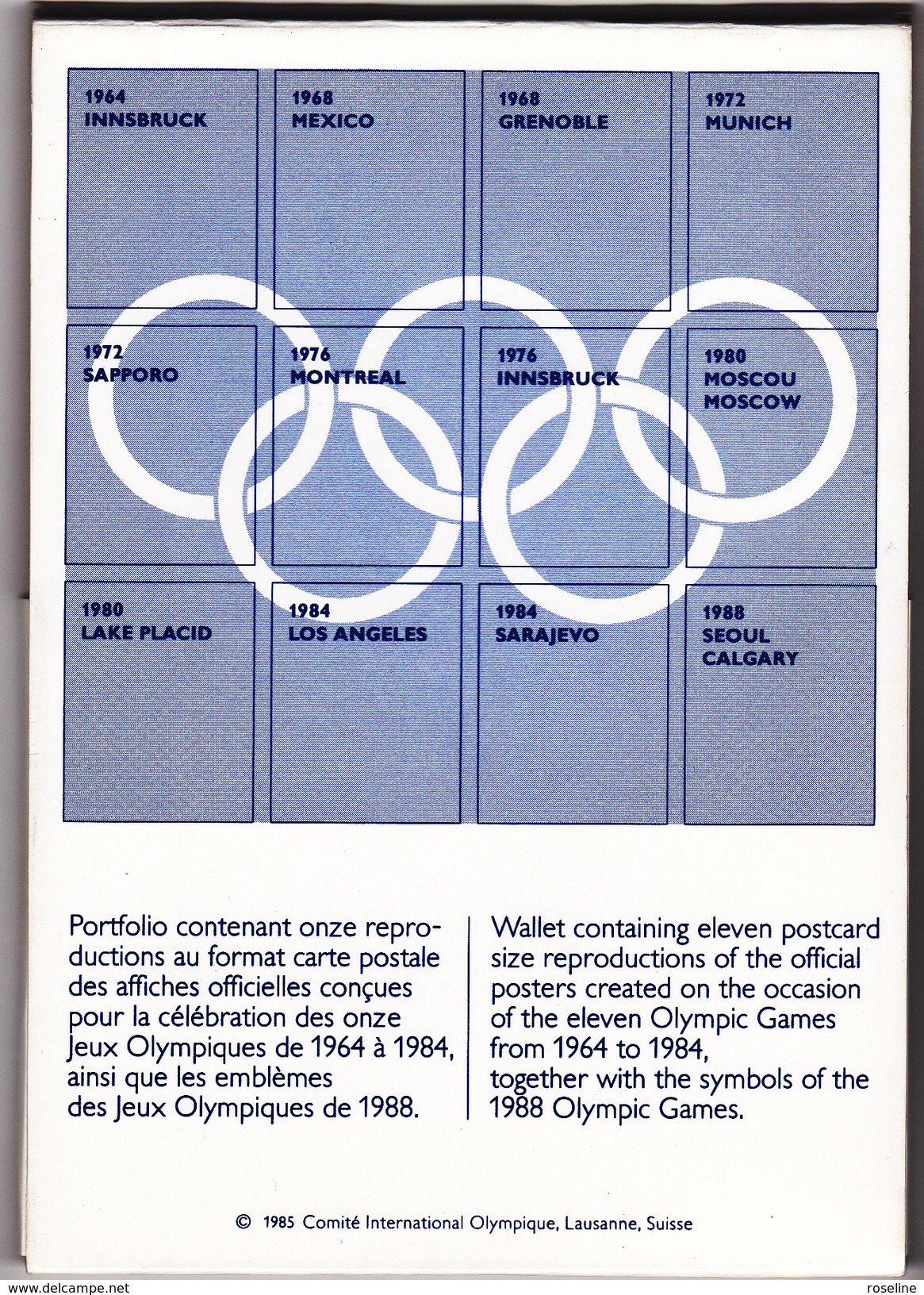 Affiches Officielles Des Jeux Olympiques Ed CIO - Pochette De 12 Cartes JO De 1964 à 1988 - CPM 10,5x15 TBE 1985 Neuves - Autres & Non Classés