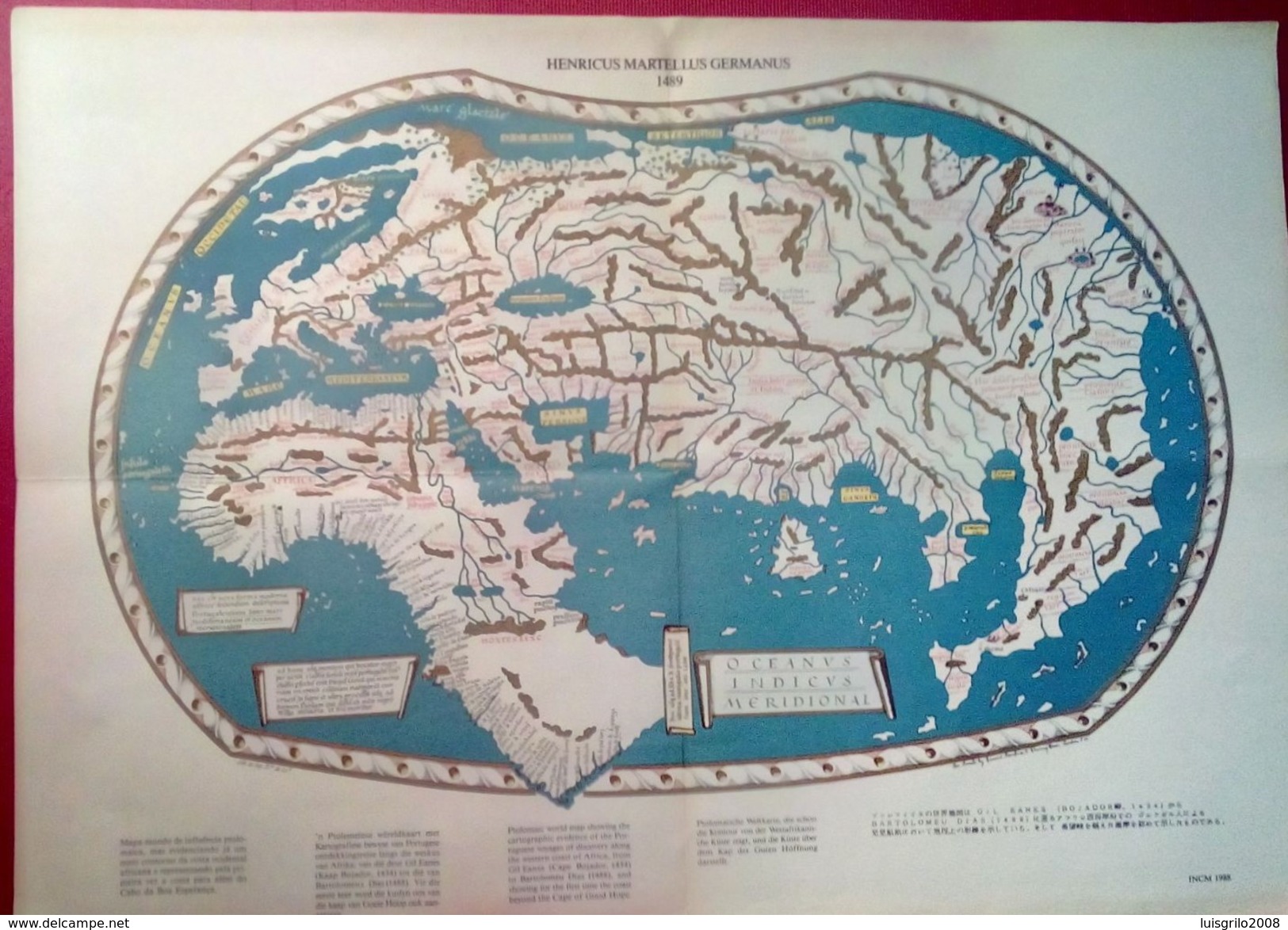 Portugal 1988,  MAP - Late Ptolemaic Influence Of The 15th Century // INCM, Lisbon - Size 31 X 42 Cm. - Europe