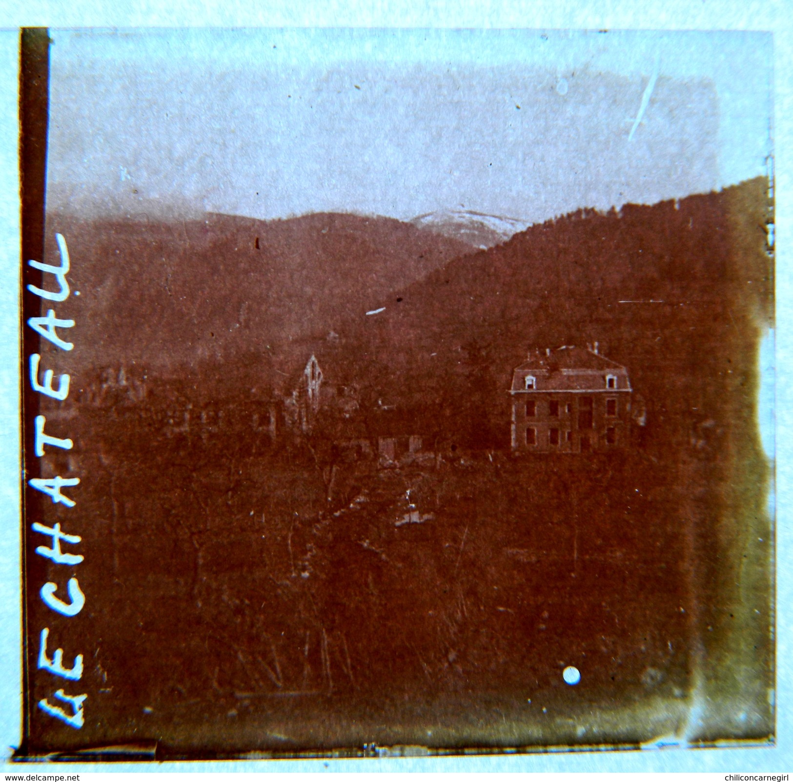 WW1 - WWI - PHOTO STEREO SUR PLAQUE DE VERRE - METZERAL - LE CHATEAU - 10,6 X 4,4 Cm - Photos Stéréoscopiques