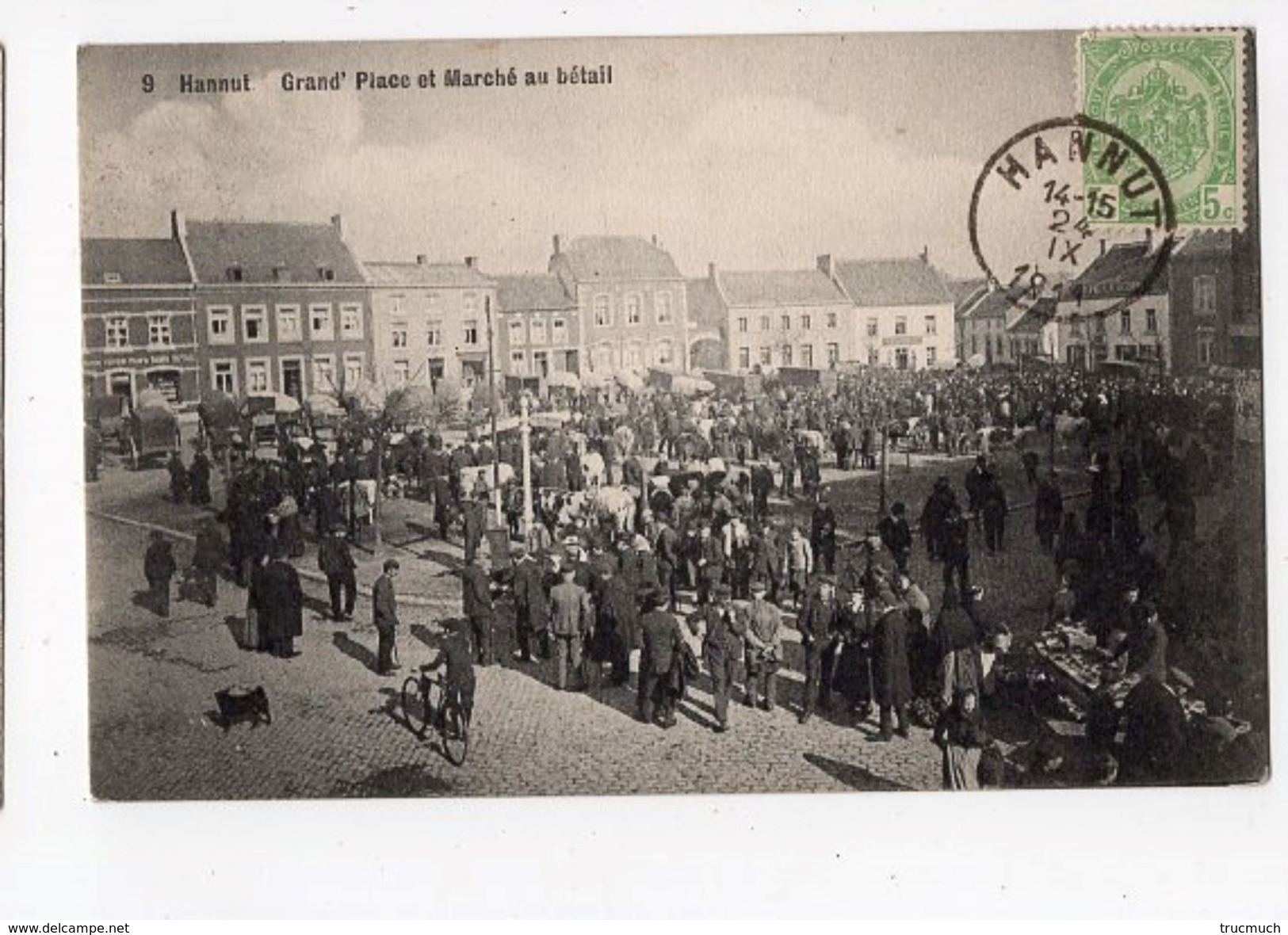 6 - HANNUT  -  Grand'place Et Marché Au Bétail - Hannuit